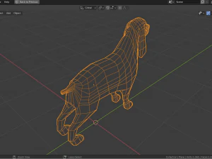 卡通西班牙猎狗 3D 模型
