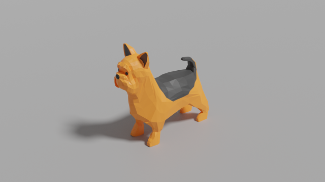 cartoon yorkshire terrier 3D 모델 .c4d .max .obj .3ds .fbx .stl .blend 