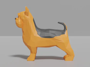 cartoon yorkshire terrier 3D Model