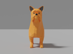 cartoon yorkshire terrier 3D 모델