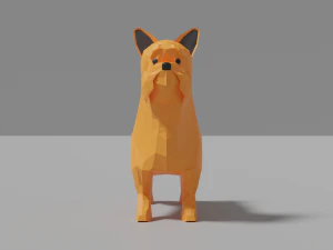 cartoon yorkshire terrier 3D Model