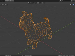 cartoon yorkshire terrier 3D Model