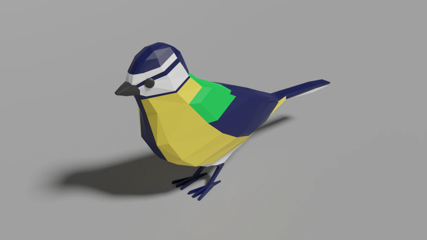 cartoon great tit 3D Model .c4d .max .obj .3ds .fbx .stl .blend 