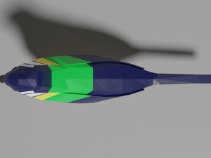 cartoon great tit Modelo 3D