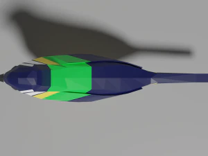 cartoon great tit 3D Model