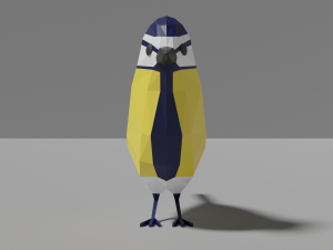 cartoon great tit Modelo 3D