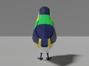 cartoon great tit Modelo 3D