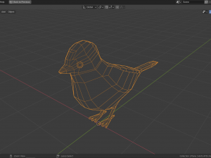cartoon great tit Modelo 3D