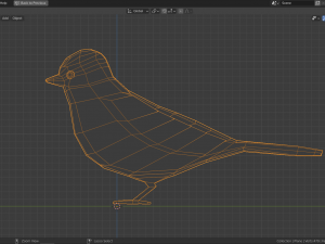 cartoon great tit Modelo 3D