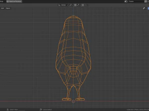 cartoon great tit 3D Model