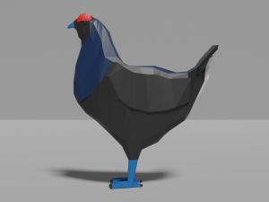 cartoon grouse Model 3D