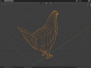 cartoon grouse 3D Model