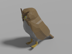 cartoon owl 3D Model