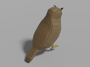 cartoon owl 3D Model