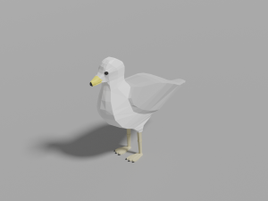 cartoon seagull 3Dモデル