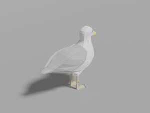 cartoon seagull Modello 3D