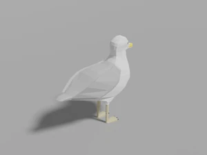 cartoon seagull 3D Model