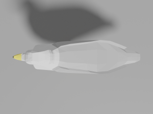 cartoon seagull Modello 3D