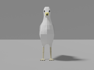 cartoon seagull Modello 3D