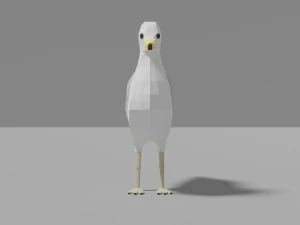 cartoon seagull 3D Model