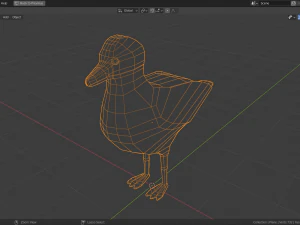 cartoon seagull 3D Model