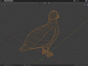 cartoon seagull 3D Model