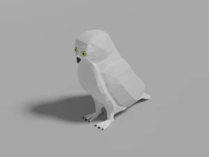 kresk&oacute;wka sowa śnieżna Model 3D