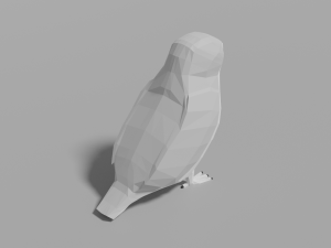 cartoon snowy owl 3D Model