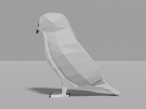 cartoon snowy owl 3D Model