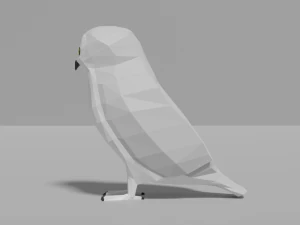 cartoon snowy owl 3D Model