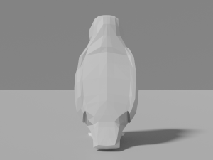 cartoon snowy owl 3D Model