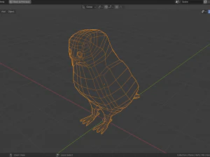 cartoon snowy owl 3D Model