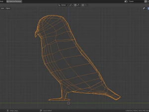 cartoon snowy owl 3D Model