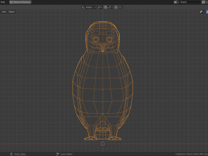 cartoon snowy owl 3D Model