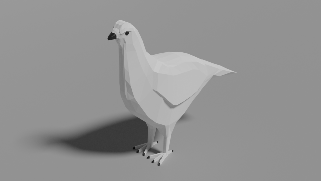 cartoon willow grouse 3Dモデル .c4d .max .obj .3ds .fbx .stl .blend 