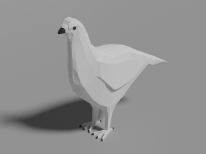 cartoon willow grouse 3D Модель