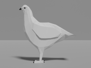 cartoon willow grouse 3Dモデル