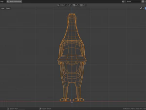 gallo cedrone del fumetto Modello 3D
