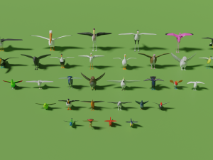 birds pack 3D Model