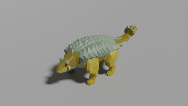 low-poly ankylosaurus 3D 模型 .c4d .max .obj .3ds .fbx .stl .blend