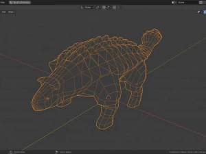 low-poly ankylosaurus 3D Model