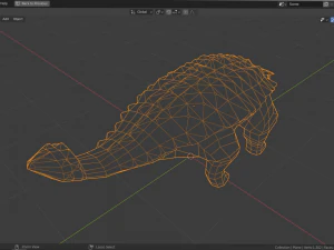 low-poly ankylosaurus 3D Model