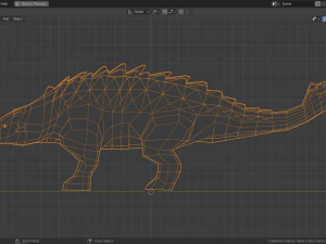 low-poly ankylosaurus 3D Model