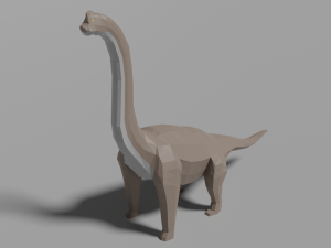 low-poly brachiosaurus Modello 3D
