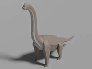 brachiosauro a basso numero di poligoni Modello 3D