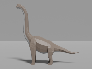 low-poly brachiosaurus Model 3D