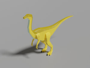 low-poly gallimimus 3D Model