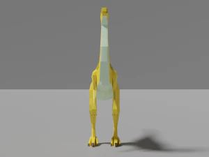 low-poly gallimimus 3D Model