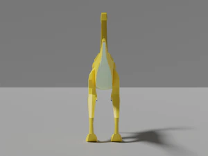 low-poly gallimimus 3D Model