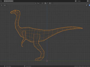 low-poly gallimimus 3D Model